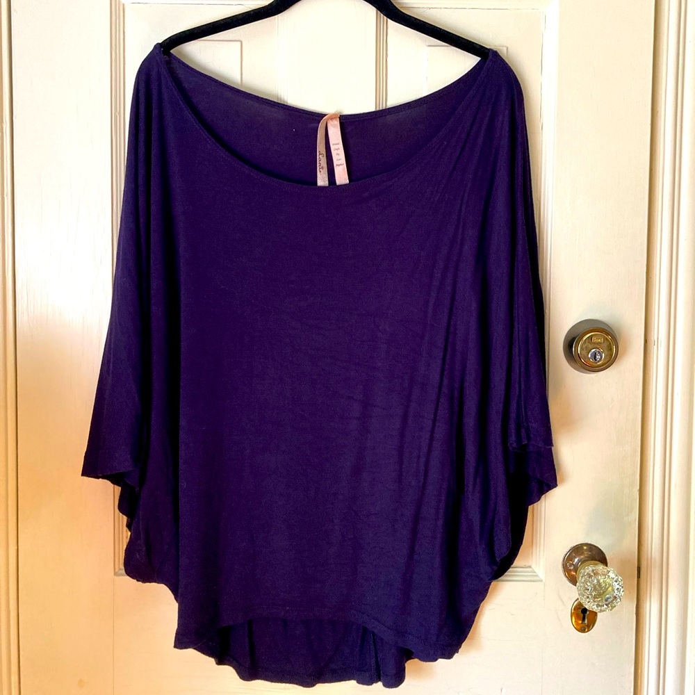 Boatneck, bat wing breezy blouse